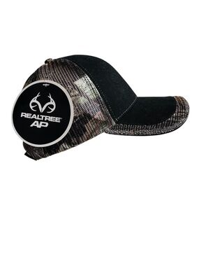 Realtree Hat Camo Woods Trucker Mesh One Size Black Brown CapAmerica New NWT